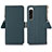 Leather Case Stands Flip Cover Holder B04H for Sony Xperia 5 IV Green