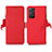 Leather Case Stands Flip Cover Holder B04H for Xiaomi Redmi Note 12 Pro 4G Red