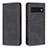 Leather Case Stands Flip Cover Holder B05F for Google Pixel 6 5G Black