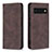 Leather Case Stands Flip Cover Holder B05F for Google Pixel 6 5G Brown