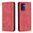 Leather Case Stands Flip Cover Holder B05F for OnePlus Nord CE 2 5G Red