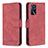 Leather Case Stands Flip Cover Holder B05F for Oppo A16 Red