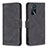 Leather Case Stands Flip Cover Holder B05F for Oppo A16s Black