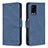 Leather Case Stands Flip Cover Holder B05F for Oppo A54 4G Blue