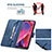 Leather Case Stands Flip Cover Holder B05F for Oppo A54 5G