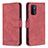 Leather Case Stands Flip Cover Holder B05F for Oppo A54 5G Red