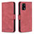 Leather Case Stands Flip Cover Holder B05F for Oppo A74 4G Red