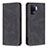 Leather Case Stands Flip Cover Holder B05F for Oppo A94 4G Black