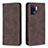 Leather Case Stands Flip Cover Holder B05F for Oppo A94 4G Brown