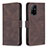 Leather Case Stands Flip Cover Holder B05F for Oppo A94 5G Brown