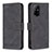 Leather Case Stands Flip Cover Holder B05F for Oppo A95 5G Black