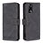 Leather Case Stands Flip Cover Holder B05F for Oppo F19 Black