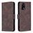 Leather Case Stands Flip Cover Holder B05F for Oppo F19 Brown