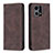 Leather Case Stands Flip Cover Holder B05F for Oppo F21s Pro 4G Brown