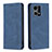 Leather Case Stands Flip Cover Holder B05F for Oppo Reno7 4G Blue