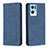 Leather Case Stands Flip Cover Holder B05F for Oppo Reno7 Pro 5G Blue