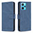 Leather Case Stands Flip Cover Holder B05F for Realme 9 4G Blue