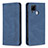 Leather Case Stands Flip Cover Holder B05F for Realme C12 Blue