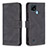 Leather Case Stands Flip Cover Holder B05F for Realme C21 Black