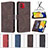 Leather Case Stands Flip Cover Holder B05F for Samsung Galaxy A03