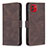 Leather Case Stands Flip Cover Holder B05F for Samsung Galaxy A03 Brown