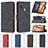 Leather Case Stands Flip Cover Holder B05F for Samsung Galaxy A11