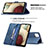 Leather Case Stands Flip Cover Holder B05F for Samsung Galaxy A12