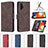 Leather Case Stands Flip Cover Holder B05F for Samsung Galaxy A13 4G