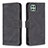 Leather Case Stands Flip Cover Holder B05F for Samsung Galaxy A22 5G Black