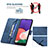 Leather Case Stands Flip Cover Holder B05F for Samsung Galaxy A22s 5G
