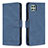 Leather Case Stands Flip Cover Holder B05F for Samsung Galaxy A22s 5G Blue