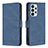 Leather Case Stands Flip Cover Holder B05F for Samsung Galaxy A23 4G Blue