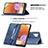 Leather Case Stands Flip Cover Holder B05F for Samsung Galaxy A32 4G