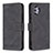 Leather Case Stands Flip Cover Holder B05F for Samsung Galaxy A32 4G Black