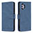 Leather Case Stands Flip Cover Holder B05F for Samsung Galaxy A32 4G Blue