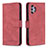 Leather Case Stands Flip Cover Holder B05F for Samsung Galaxy A32 4G Red