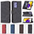 Leather Case Stands Flip Cover Holder B05F for Samsung Galaxy A72 4G