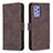 Leather Case Stands Flip Cover Holder B05F for Samsung Galaxy A72 4G Brown