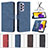 Leather Case Stands Flip Cover Holder B05F for Samsung Galaxy A73 5G