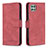 Leather Case Stands Flip Cover Holder B05F for Samsung Galaxy F42 5G Red