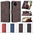 Leather Case Stands Flip Cover Holder B05F for Samsung Galaxy M12