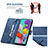 Leather Case Stands Flip Cover Holder B05F for Samsung Galaxy M40S