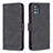 Leather Case Stands Flip Cover Holder B05F for Samsung Galaxy M40S Black