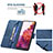 Leather Case Stands Flip Cover Holder B05F for Samsung Galaxy S20 FE 4G