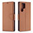 Leather Case Stands Flip Cover Holder B05F for Samsung Galaxy S21 Ultra 5G