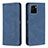 Leather Case Stands Flip Cover Holder B05F for Vivo Y01 Blue