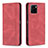 Leather Case Stands Flip Cover Holder B05F for Vivo Y01 Red