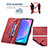 Leather Case Stands Flip Cover Holder B05F for Vivo Y12