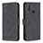 Leather Case Stands Flip Cover Holder B05F for Vivo Y12 Black