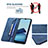 Leather Case Stands Flip Cover Holder B05F for Vivo Y20a